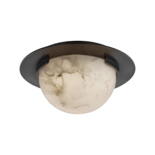 Load image into Gallery viewer, Melange Solitaire LED Flush Mount Ceiling Light in Bronze.