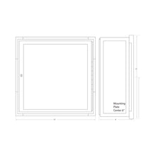 Load image into Gallery viewer, Mercer Square Bath Wall Light - line drawing.
