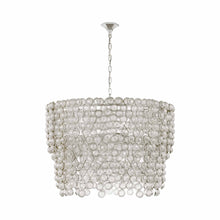 Load image into Gallery viewer, Milazzo Waterfall Chandelier in Burnished Silver Leaf (Large).