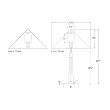 Load image into Gallery viewer, Mira Stacked LED Table Lamp - line drawing.
