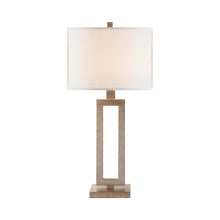 Load image into Gallery viewer, Mod Tall Table Lamp in Burnished Silver Leaf.