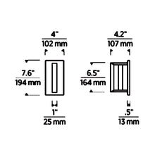 Load image into Gallery viewer, Anton Outdoor LED Wall Light - line drawing.