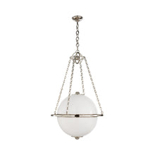 Load image into Gallery viewer, Modern Globe Pendant Light in Polished Nickel.