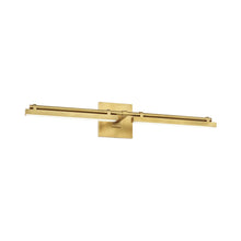 Load image into Gallery viewer, Kal LED Vanity Bath Light in Natural Brass.