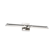 Load image into Gallery viewer, Kal LED Vanity Bath Light in Polished Nickel.