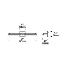 Load image into Gallery viewer, Kal LED Vanity Bath Light - line drawing.