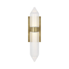 Load image into Gallery viewer, Langston LED Wall Light in Plated Brass.