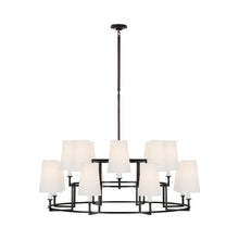 Load image into Gallery viewer, Modica Ring LED Chandelier in Aged Iron.
