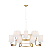 Load image into Gallery viewer, Modica Ring LED Chandelier in Gilded Iron.