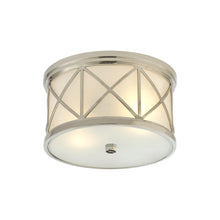 Load image into Gallery viewer, Montpelier Flush Mount Ceiling Light in Polished Nickel (Small).