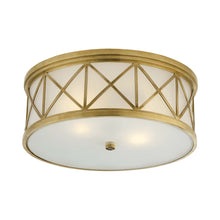 Load image into Gallery viewer, Montpelier Flush Mount Ceiling Light in Hand-Rubbed Antique Brass (Large).
