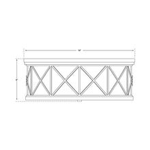 Load image into Gallery viewer, Montpelier Flush Mount Ceiling Light - line drawing.