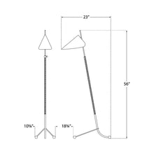 Load image into Gallery viewer, Moresby Floor Lamp - line drawing.