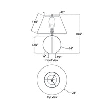 Load image into Gallery viewer, Morton Table Lamp - line drawing.