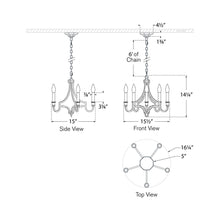 Load image into Gallery viewer, Mykonos Chandelier - line drawing.