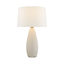 Load image into Gallery viewer, Myla Table Lamp in White Glass (Large).
