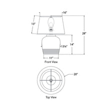 Load image into Gallery viewer, Nora LED Table Lamp - line drawing.