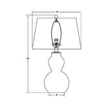 Load image into Gallery viewer, Open Table Lamp - line drawing.