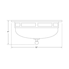 Load image into Gallery viewer, Openwork Flush Mount Ceiling Light - line drawing.