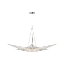 Load image into Gallery viewer, Ori LED Linear Chandelier in Polished Nickel.