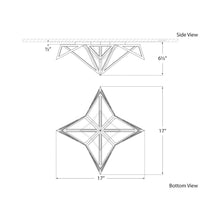 Load image into Gallery viewer, Ori LED Semi Flush Mount Ceiling Light - line drawing.