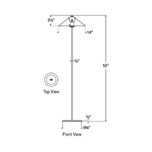 Load image into Gallery viewer, Orsay LED Floor Lamp - line drawing.