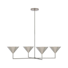 Load image into Gallery viewer, Orsay LED Linear Pendant Light in Polished Nickel.