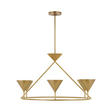 Load image into Gallery viewer, Orsay LED Ring Chandelier in Hand-Rubbed Antique Brass.