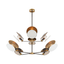 Load image into Gallery viewer, Osiris Chandelier in Bronze and Hand-Rubbed Antique Brass (Large).
