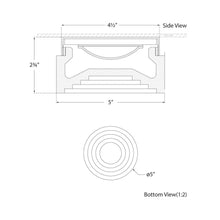 Load image into Gallery viewer, Otto LED Semi Flush Mount Ceiling Light - line drawing.