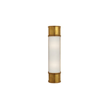Load image into Gallery viewer, Oxford Bath Wall Light in Antique-Burnished Brass (Medium).