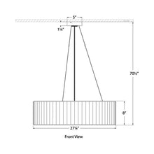 Load image into Gallery viewer, Palati Pendant Light - line drawing.