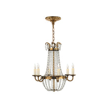 Load image into Gallery viewer, Paris Flea Market Chandelier in Antique-Burnished Brass (Petite).