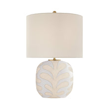 Load image into Gallery viewer, Parkwood Oval Table Lamp in Natural Bisque/New White.