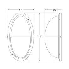 Load image into Gallery viewer, Pelham Oval Wall Light - line drawing.