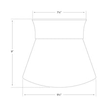 Load image into Gallery viewer, Perry Flush Mount Ceiling Light - line drawing.