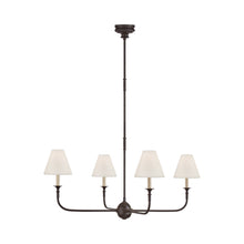 Load image into Gallery viewer, Piaf Chandelier in Aged Iron and Ebonized Oak (4-Light).