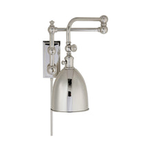 Load image into Gallery viewer, Pimlico Double Swing Arm Wall Light in Polished Nickel.