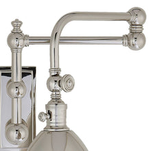 Load image into Gallery viewer, Pimlico Double Swing Arm Wall Light in Detail.