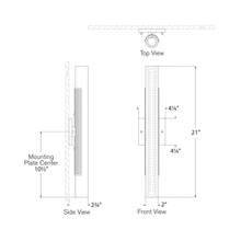 Load image into Gallery viewer, Precision LED Bath Wall Light - line drawing.