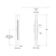 Load image into Gallery viewer, Precision LED Bath Wall Light - line drawing.