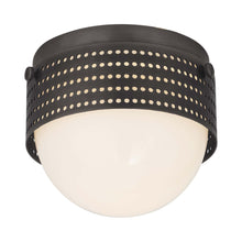 Load image into Gallery viewer, Precision LED Flush Mount Ceiling Light in Bronze/White Glass(4.5" Round).