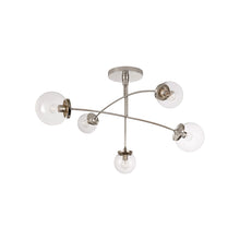 Load image into Gallery viewer, Prescott Chandelier in Polished Nickel/Clear (Medium).