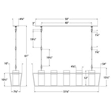 Load image into Gallery viewer, Presidio Linear Pendant Light - line drawing