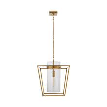 Load image into Gallery viewer, Presidio Small Lantern in Hand-Rubbed Antique Brass.