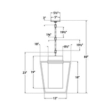 Load image into Gallery viewer, Presidio Small Lantern - line drawing.