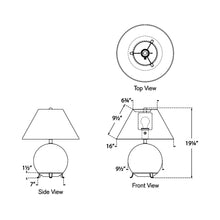 Load image into Gallery viewer, Price LED Table Lamp - line drawing.