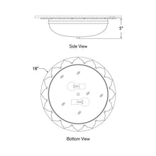 Load image into Gallery viewer, Rachel Flush Mount Ceiling Light - line drawing.