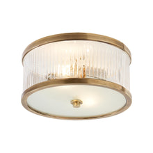 Load image into Gallery viewer, Randolph Flush Mount Ceiling Light in Hand-Rubbed Antique Brass (Small).