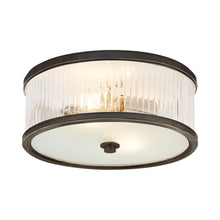 Load image into Gallery viewer, Randolph Flush Mount Ceiling Light in Bronze (Large).